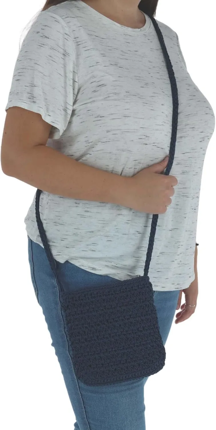 CTM® Women's Crochet Crossbody Handbag