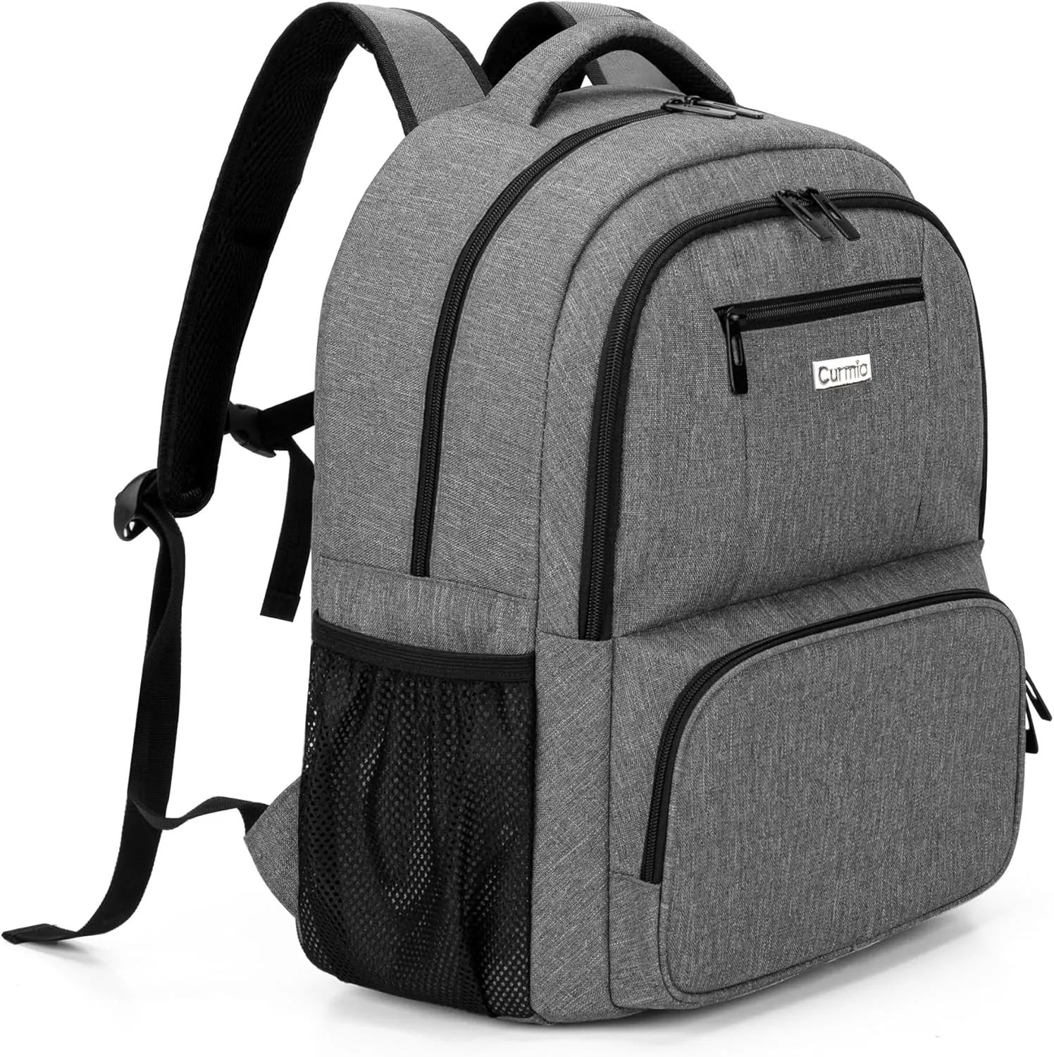 CURMIO CPAP Travel Backpack - Compatible for ResMed AirSense & Philips System One, Carry On Bag for CPAP Machine & Supplies, Gray, Patent Design