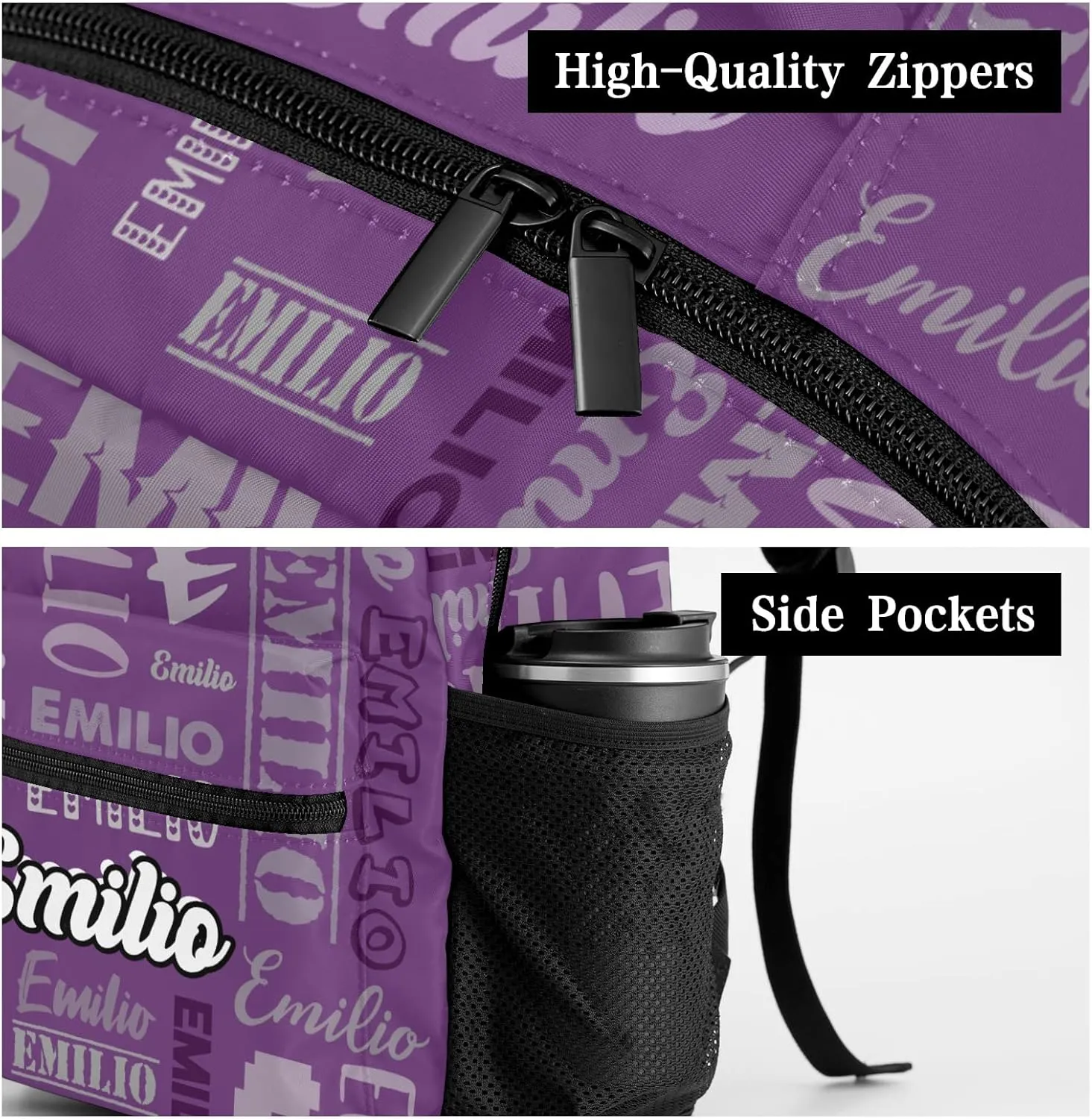 Custom Backpack School Bag for Girls Boys Kids, Personalized Bookbag with Name, Customize Elementary Book Bag Back Pack, Fashion, Waterproof, Adjustable Shoulder Straps, 1 Pack