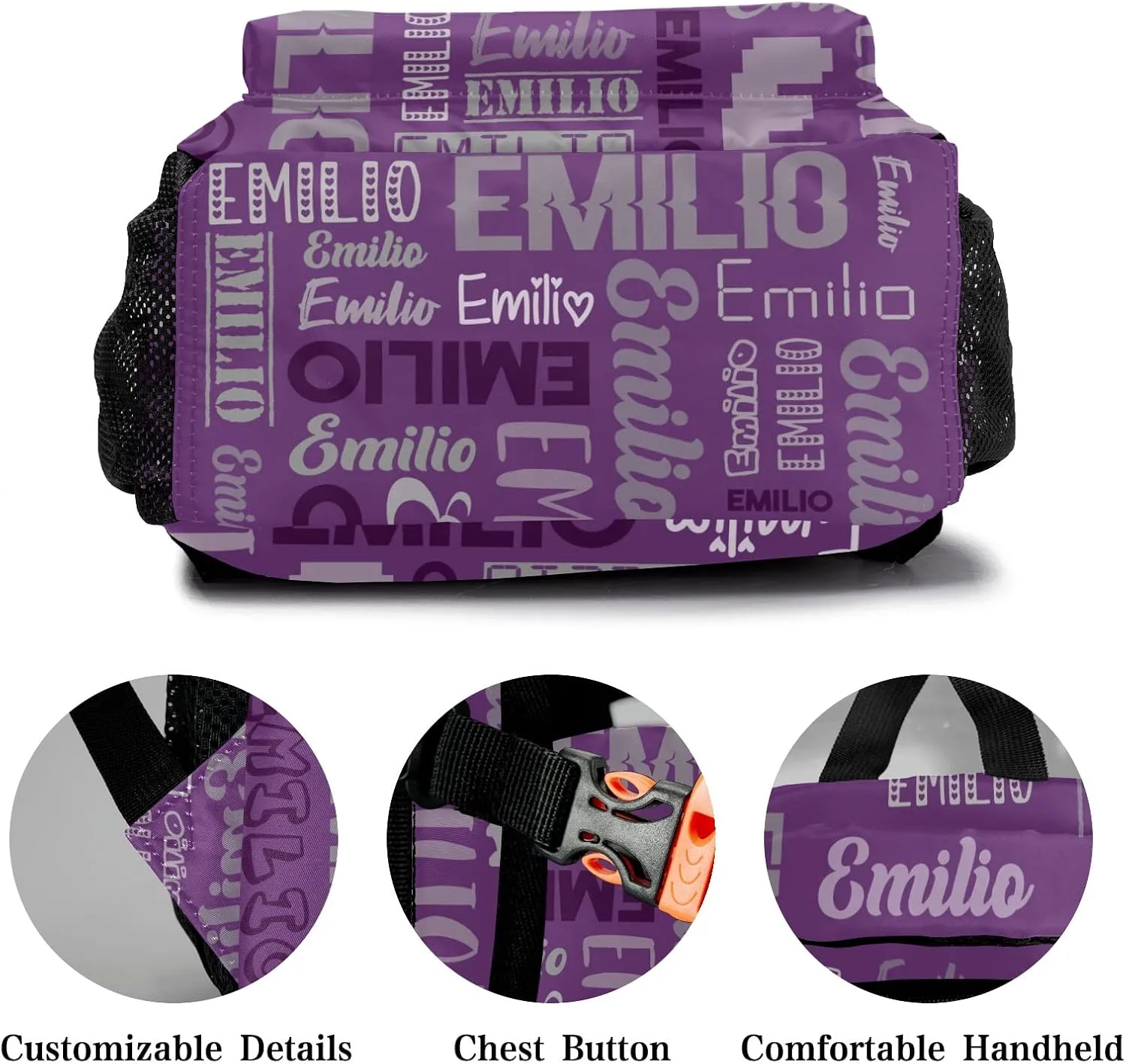 Custom Backpack School Bag for Girls Boys Kids, Personalized Bookbag with Name, Customize Elementary Book Bag Back Pack, Fashion, Waterproof, Adjustable Shoulder Straps, 1 Pack