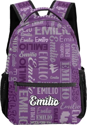 Custom Backpack School Bag for Girls Boys Kids, Personalized Bookbag with Name, Customize Elementary Book Bag Back Pack, Fashion, Waterproof, Adjustable Shoulder Straps, 1 Pack
