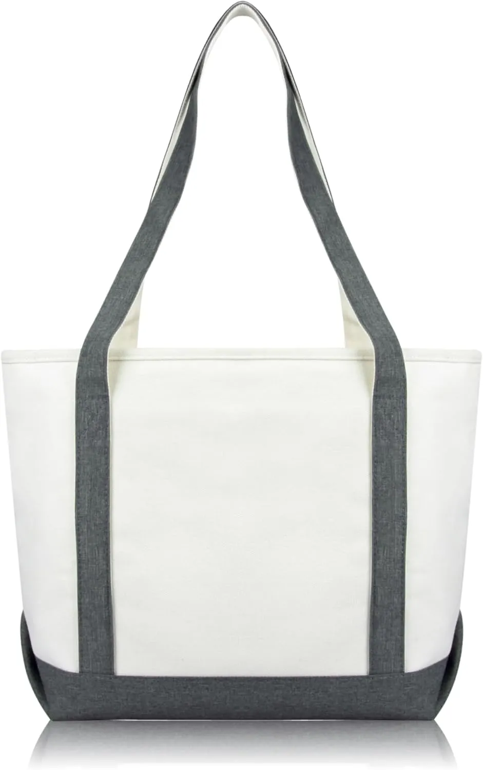 DALIX Daily Shoulder Tote Bag Premium Cotton in Gray
