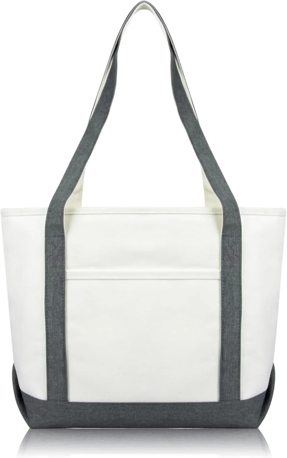 DALIX Daily Shoulder Tote Bag Premium Cotton in Gray