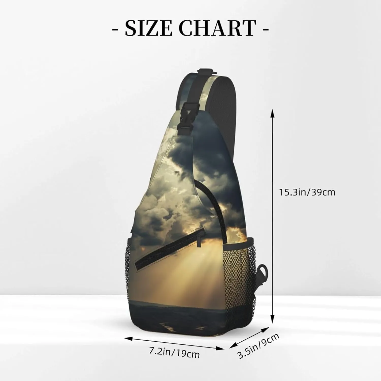 Dark Clouds Sling Bag Backpack For Men Cross Chest Bag Crossbody Shoulder Bag Travel Hiking Daypack