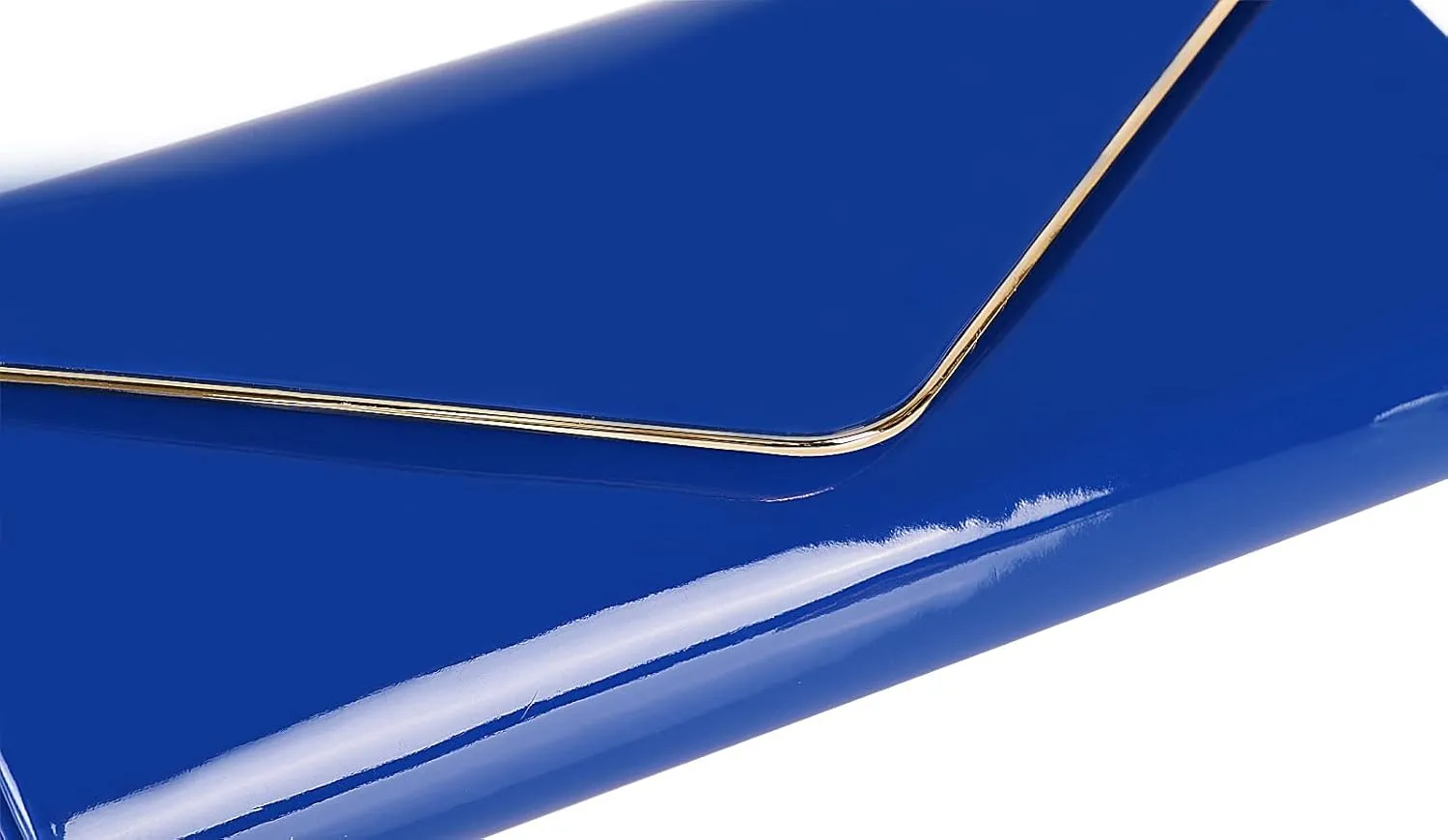 Dexmay Patent Leather Envelope Clutch Purse Shiny Candy Foldover Clutch Evening Bag for Women