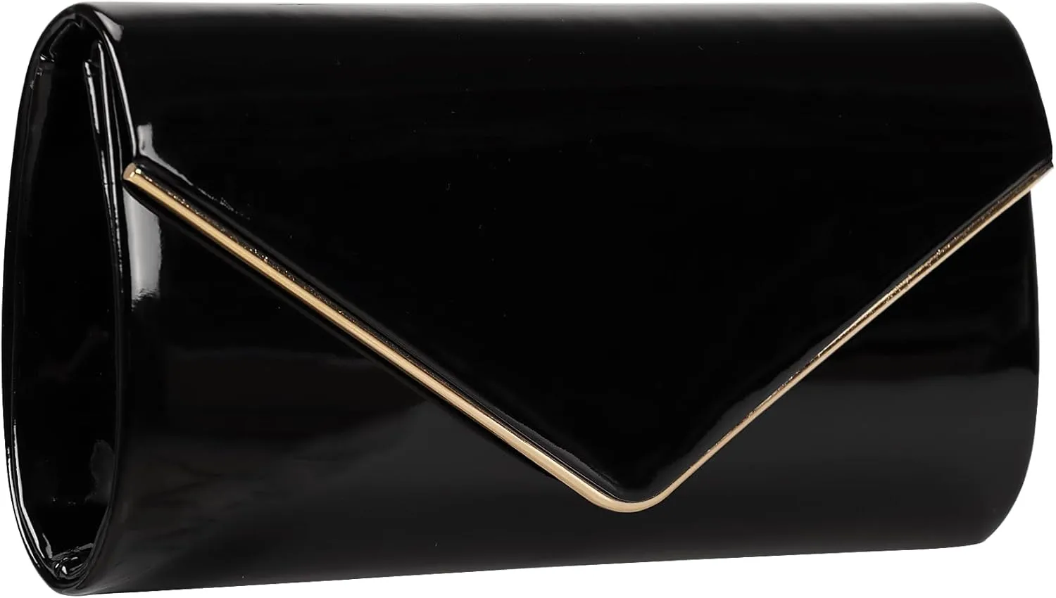Dexmay Patent Leather Envelope Clutch Purse Shiny Candy Foldover Clutch Evening Bag for Women