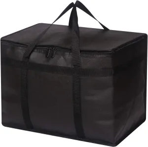 DIOMMELL XL Insulated Reusable Grocery Bags with Sturdy Zipper Reinforced Bottom & Handles, Foldable Washable Heavy Duty Cooler Totes for Hot or Cold Food Delivery, Groceries, Travel, Shopping