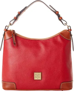 Dooney & Bourke Women's Hobo Shoulder Bag in Pebble Grain Leather, Large Handbag with Adjustable Shoulder Strap