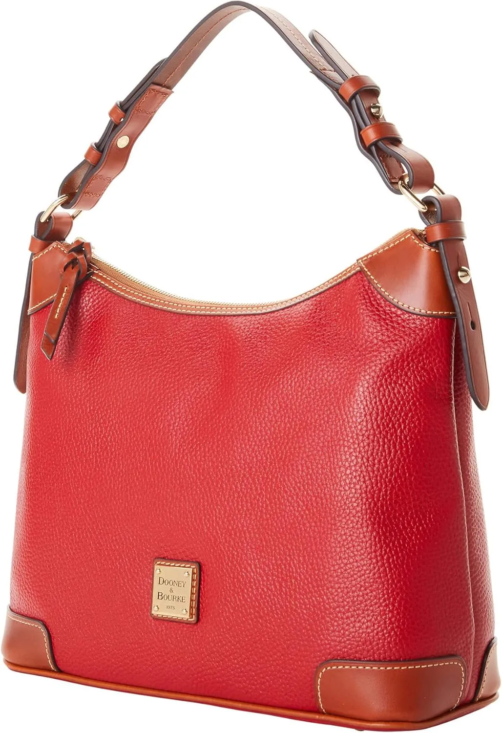 Dooney & Bourke Women's Hobo Shoulder Bag in Pebble Grain Leather, Large Handbag with Adjustable Shoulder Strap