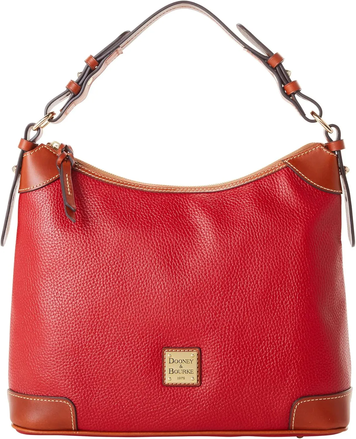 Dooney & Bourke Women's Hobo Shoulder Bag in Pebble Grain Leather, Large Handbag with Adjustable Shoulder Strap
