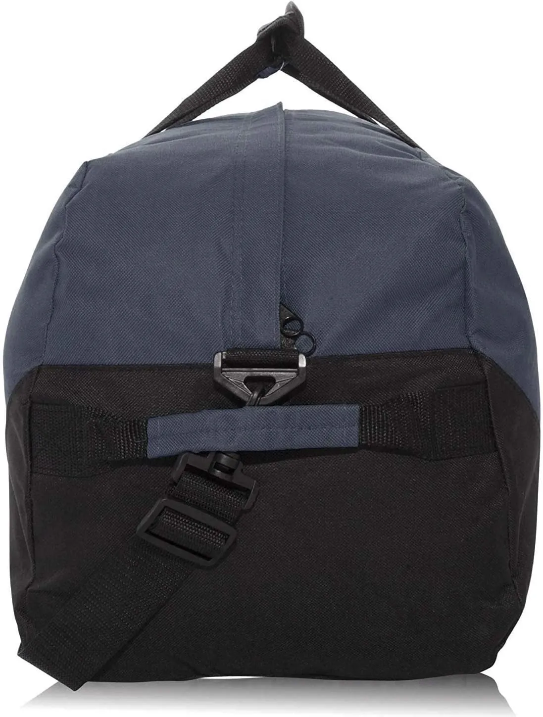 Duffle Gym Bag, Heavy Duty Travel Carry-On Clothing Work Out Bag (Navy - Large 21" x 11" x 11")