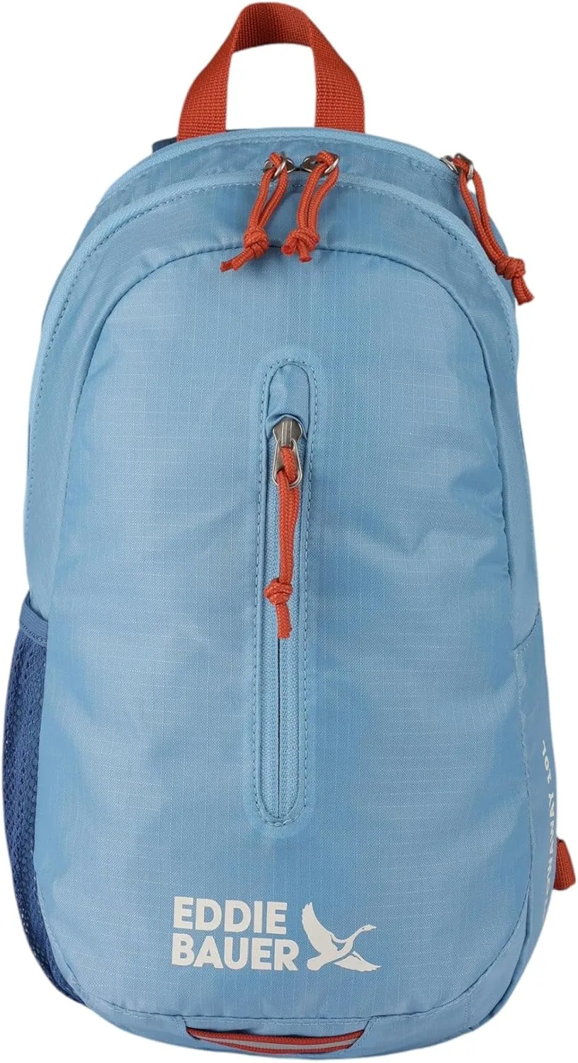 Eddie Bauer Stowaway Packable 10L Sling 3.0 Made from Polyester with Lightly Padded Shoulder Strap, Coast Blue