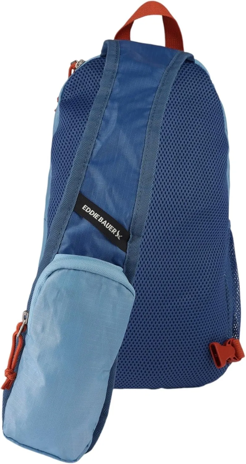 Eddie Bauer Stowaway Packable 10L Sling 3.0 Made from Polyester with Lightly Padded Shoulder Strap, Coast Blue