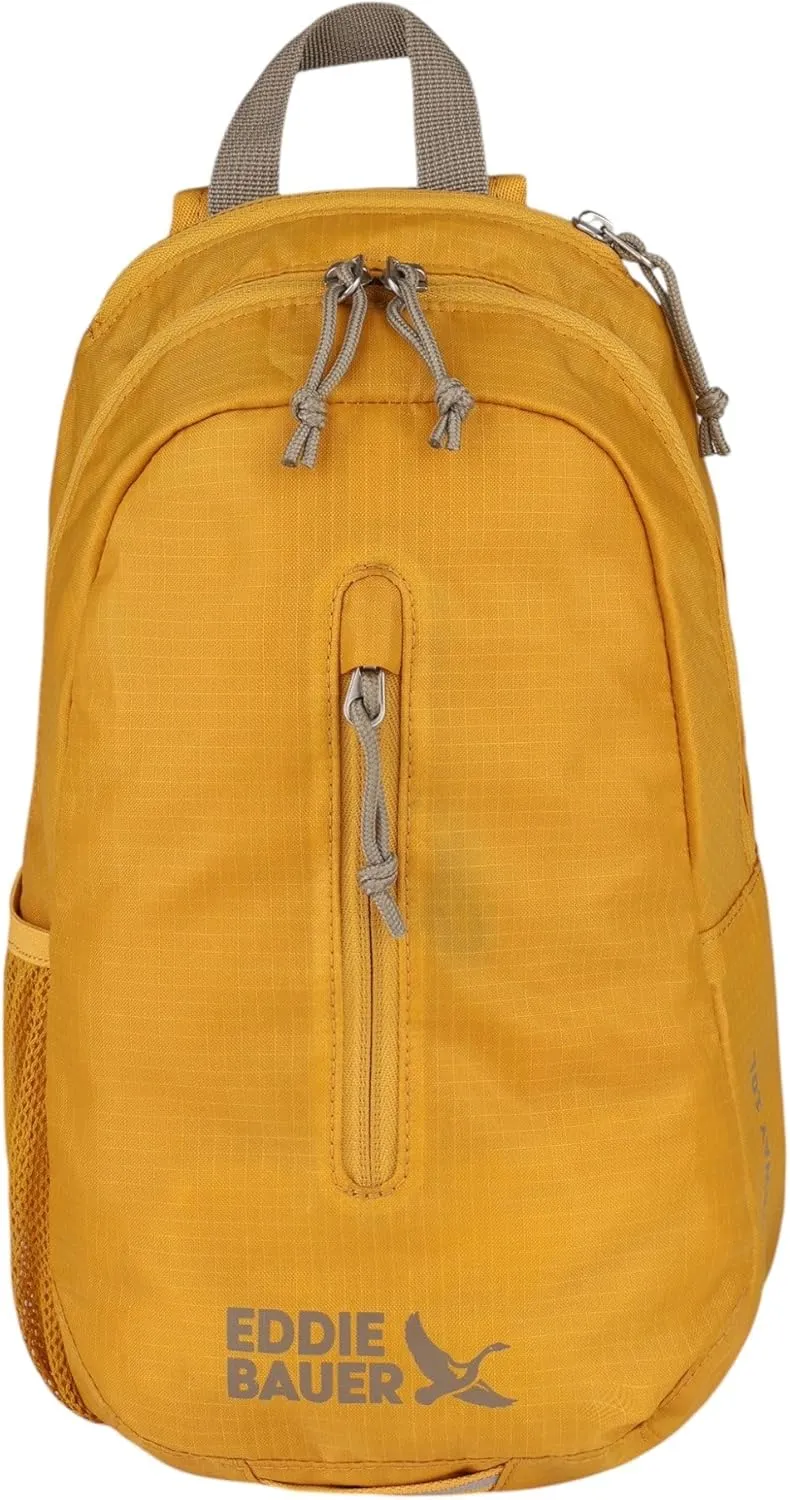Eddie Bauer Stowaway Packable 10L Sling 3.0 Made from Polyester with Lightly Padded Shoulder Strap, Field Gold