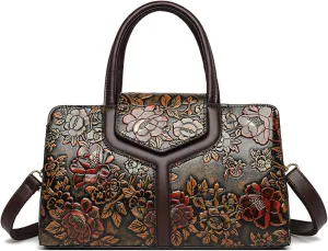 Embossed Tote Bag, Large Capacity Shoulder Crossbody Bag