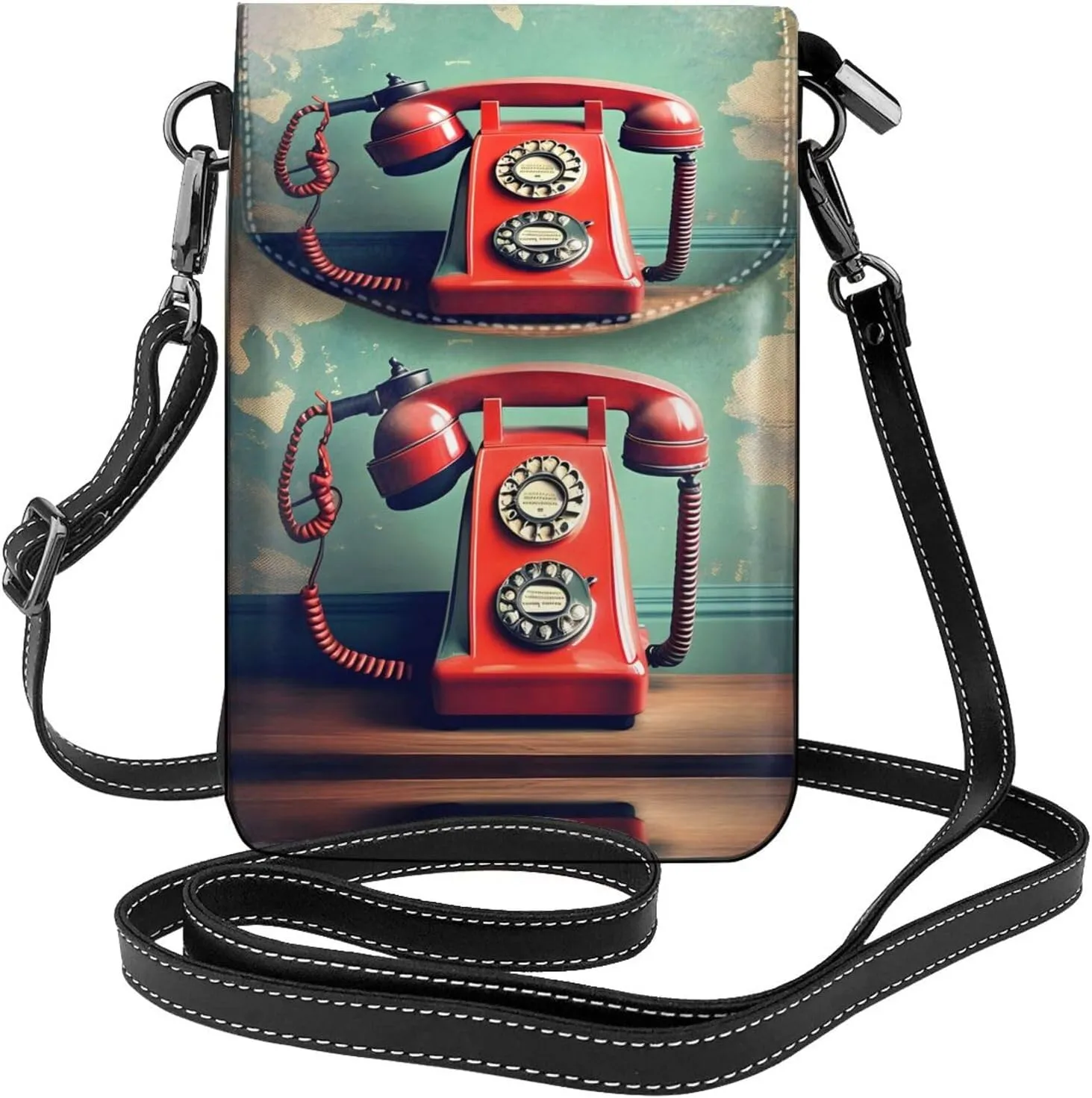England Uk Retro London Telephone Crossbody Bag For Women Leather Cellphone Shoulder Purses Fashion Travel Designer Wallet