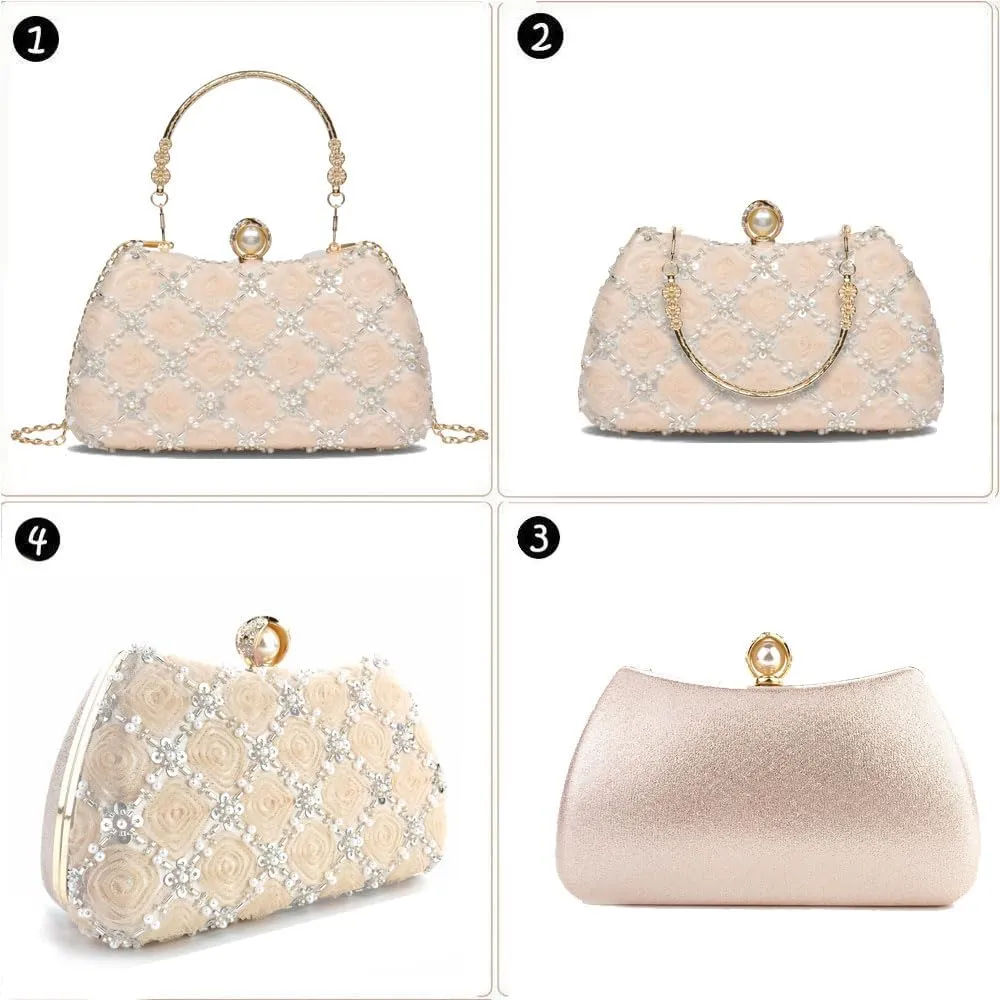 Evening Bag Floral Clutch for Women Wedding Purse Bridal Handbags Clutch Elegant