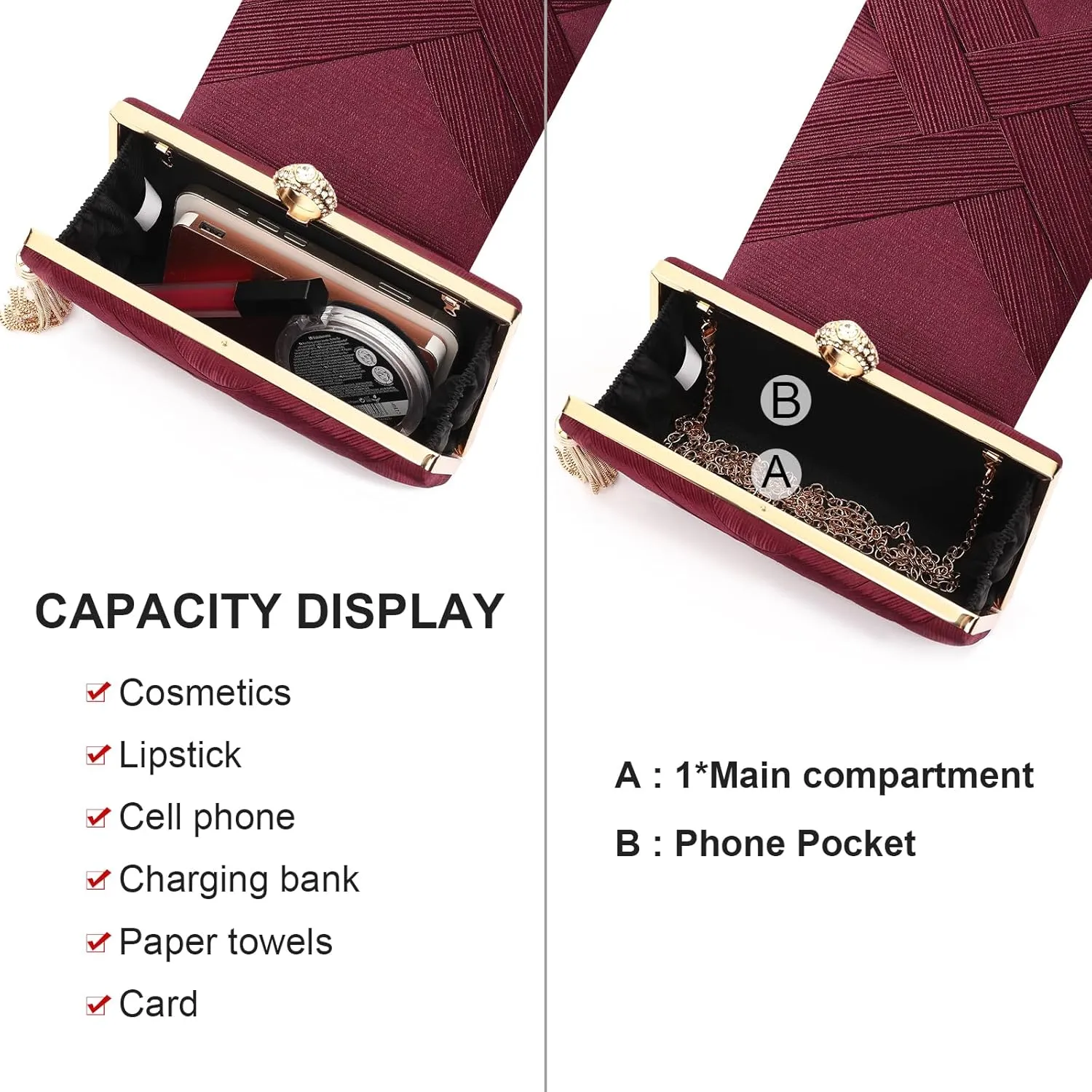 Evening Bags Clutch Purses for Women Wedding Bag Ladies Sparkling Party Handbag Tassel Crossbody shoulder bag