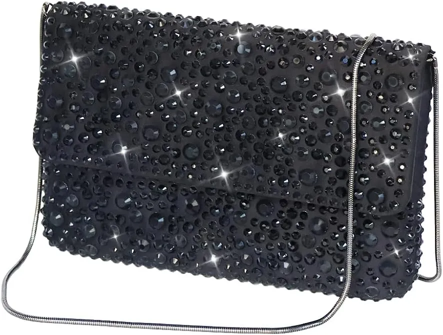 Evening Clutch Purses for Women Ladies Sparkling Wedding Crystal Rhinestone Bag
