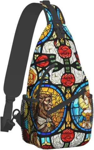 Fairytale Glass Crossbody Sling Backpack For Women & Men Chest Sling Backpack Casual For Travel Hiking