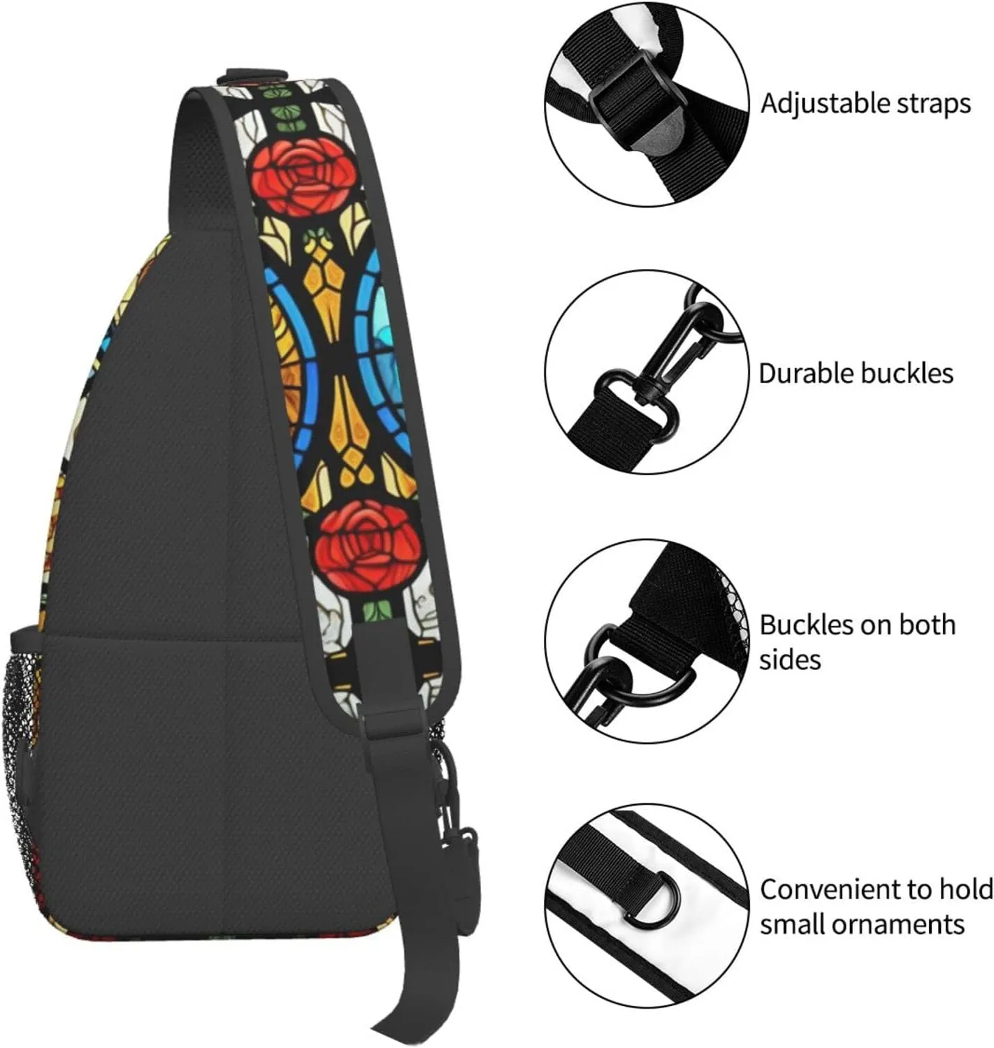 Fairytale Glass Crossbody Sling Backpack For Women & Men Chest Sling Backpack Casual For Travel Hiking