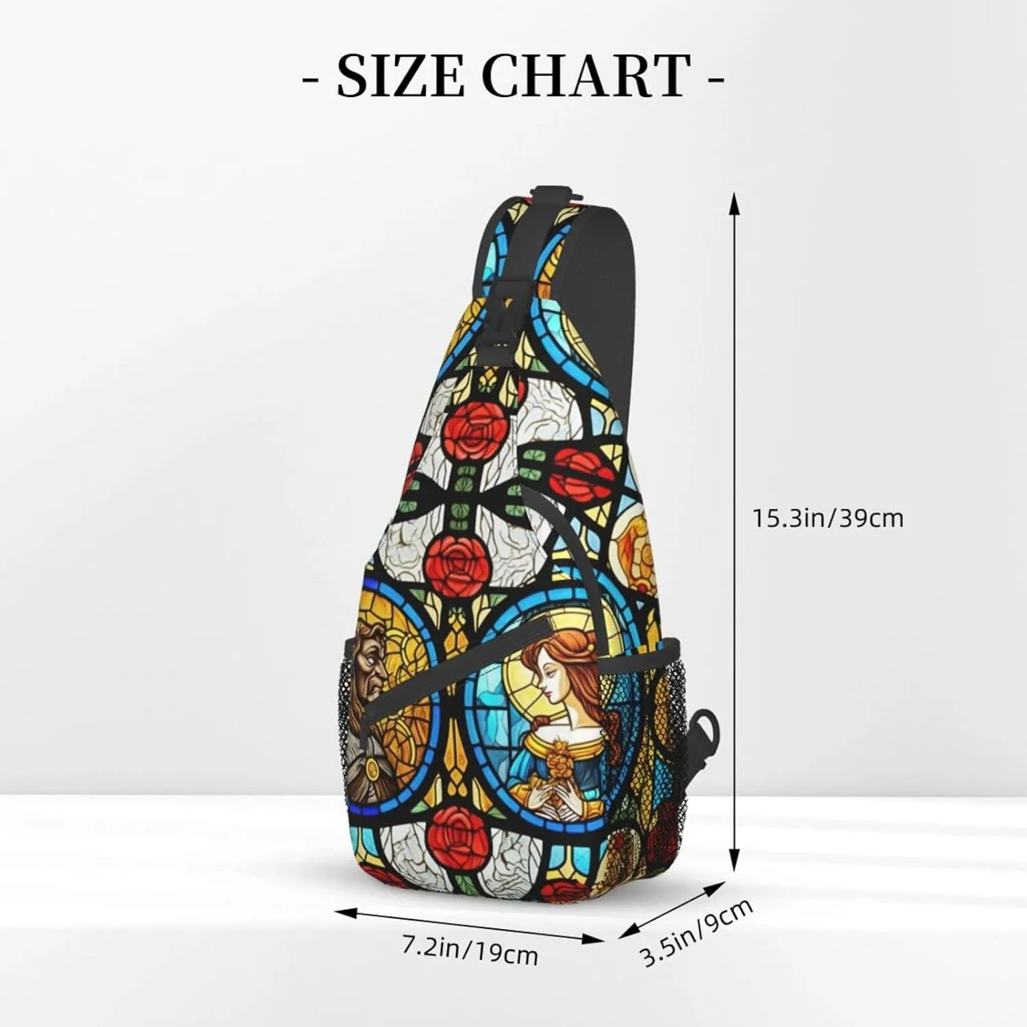 Fairytale Glass Crossbody Sling Backpack For Women & Men Chest Sling Backpack Casual For Travel Hiking