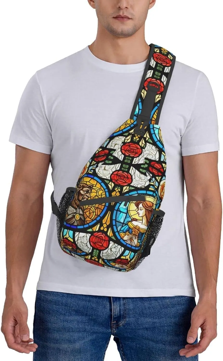 Fairytale Glass Crossbody Sling Backpack For Women & Men Chest Sling Backpack Casual For Travel Hiking