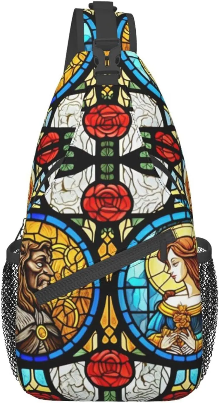 Fairytale Glass Crossbody Sling Backpack For Women & Men Chest Sling Backpack Casual For Travel Hiking