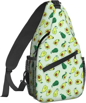 Famame Avocados Sling Backpack Chest Bag Crossbody Shoulder Bag Gym Cycling Travel Hiking Daypack For Men Women Multicolor 5