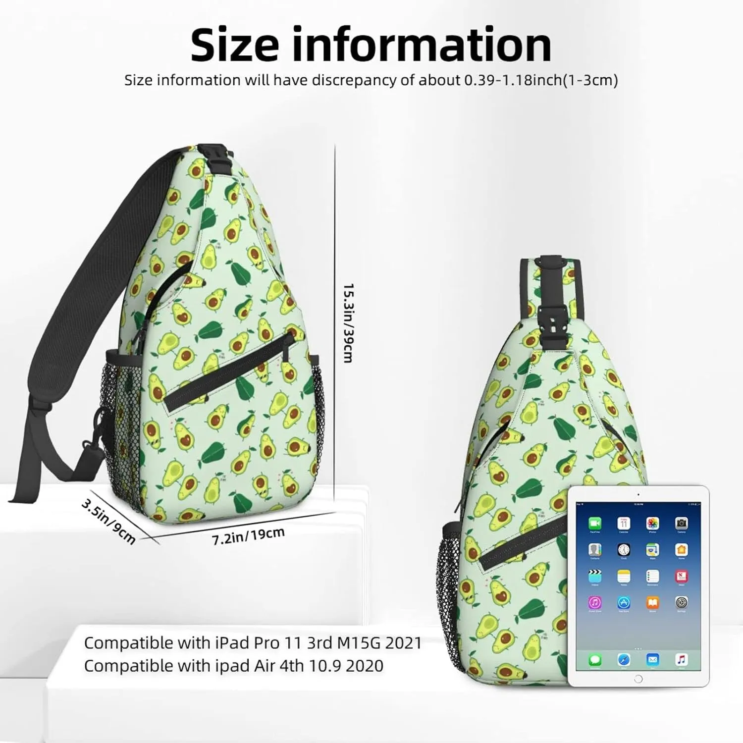 Famame Avocados Sling Backpack Chest Bag Crossbody Shoulder Bag Gym Cycling Travel Hiking Daypack For Men Women Multicolor 5
