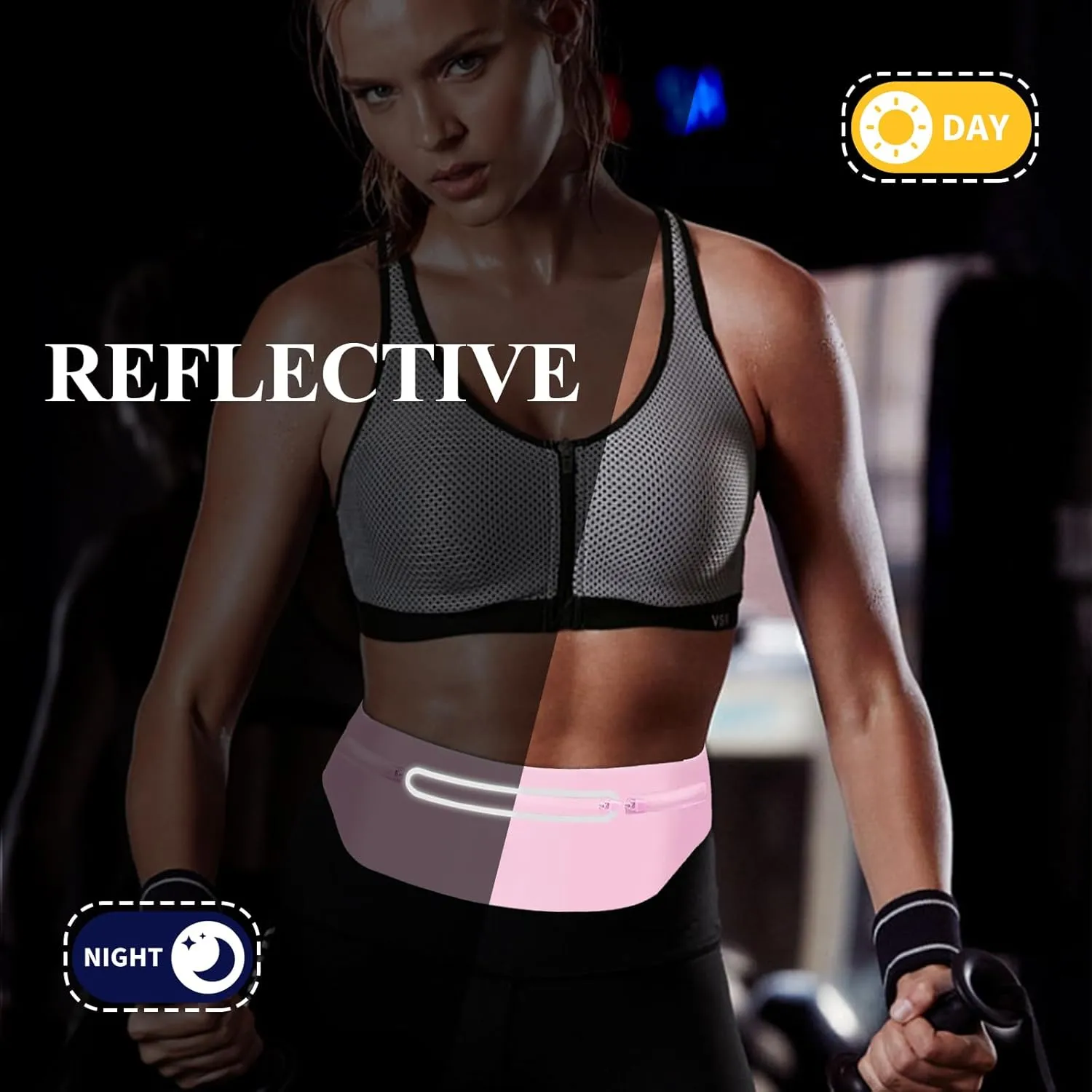 Fanny Pack for Women Fashionable Crossbody Bags, Slim Running Belt Bag Large Waist Bag for Phone iPhone Runners Traveling Work Exercise Jogging Fitness Sport, Waterproof Waist Pack Pouch Pink