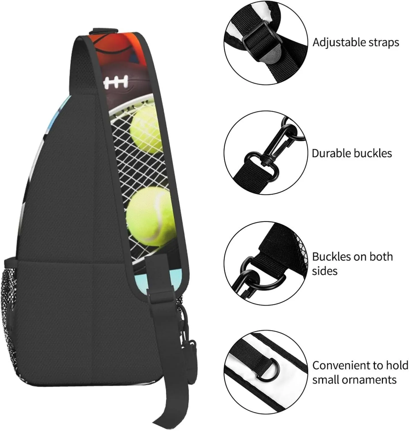Fashion Chest Sling Bag For Women Men Adjustable Strap Crossbody Shoulder Backpack Hiking Travel Fashion Unisex Daypack