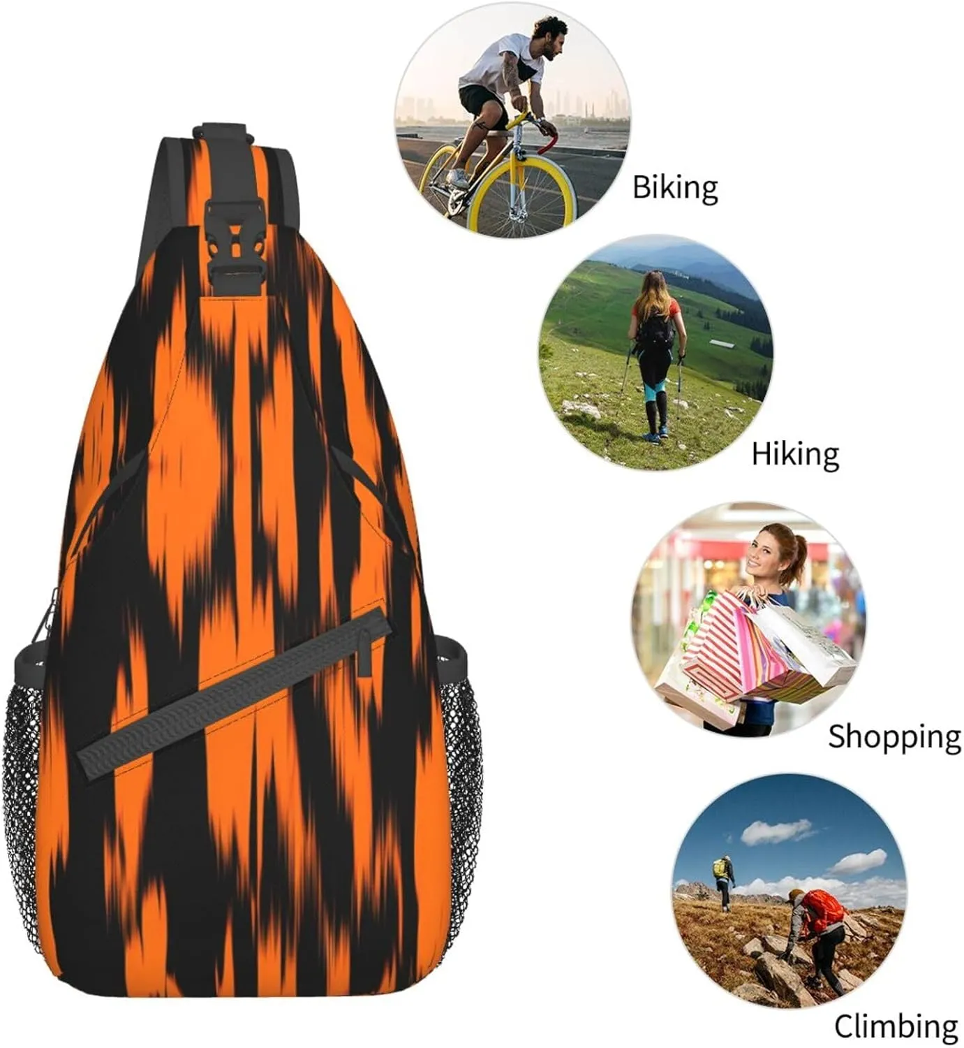 Fashion Chest Sling Bag For Women Men Adjustable Strap Crossbody Shoulder Backpack Hiking Travel Gym Unisex Daypack