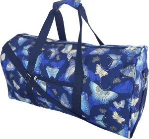 Fashion Travel Cheer Gym Duffle Bag 21" (Blue Butterflies)