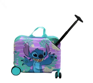 Fast Forward Lilo & Stitch Ride-On Suitcase for Kids - 18" Lightweight Trolley with Seat