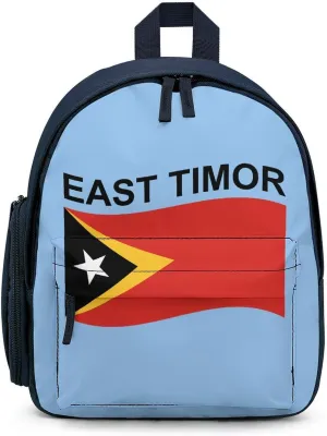 Flag of East Timor Simple Backpack Lightweight Cute Printing Shoulder Bag Family Travel Blue-style