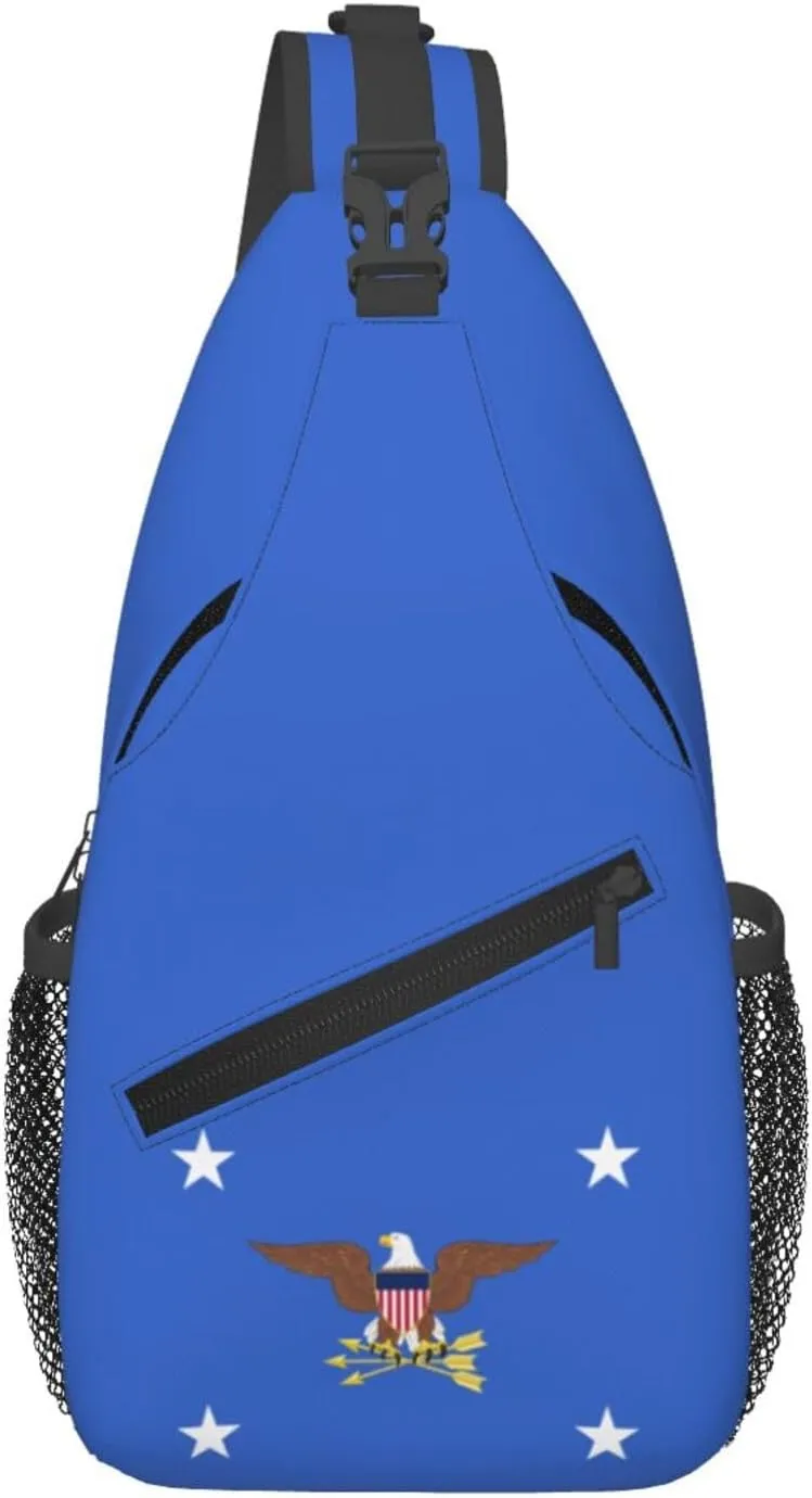 Flag of the United States Secretary of Defense Crossbody Bags For Women Men Chest Backpack Gym Shoulder Bag Travel Outdoor Sports Casual Crossbody Bags
