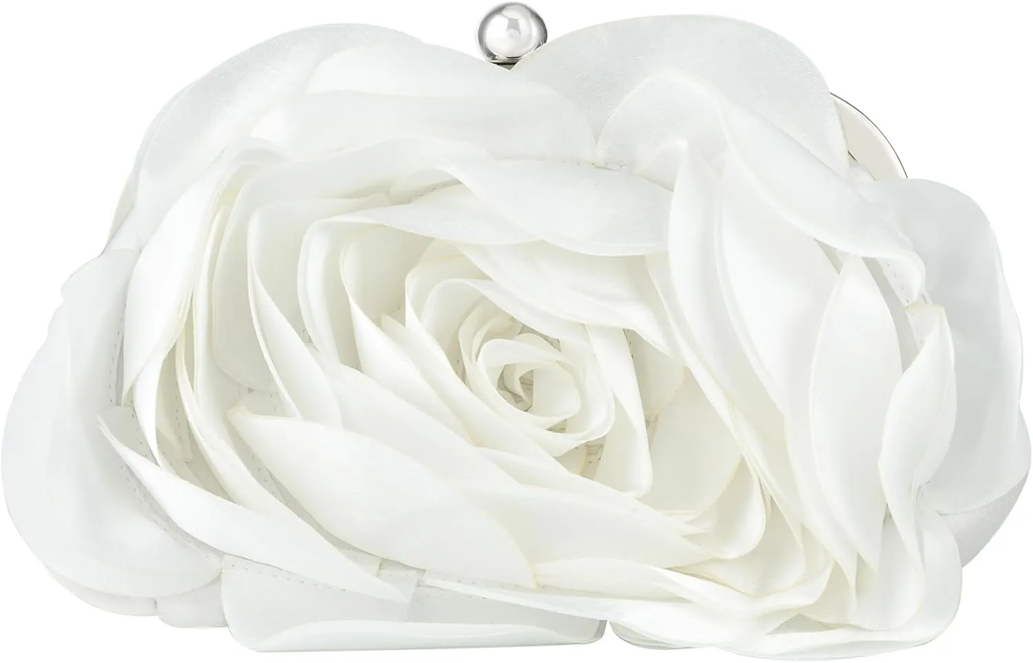 Floral Clutch Purse for Women Rose Wristlet Handbag Party Evening Bag Wedding Shoulder Bags
