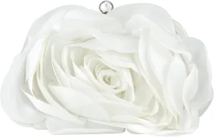 Floral Clutch Purse for Women Rose Wristlet Handbag Party Evening Bag Wedding Shoulder Bags
