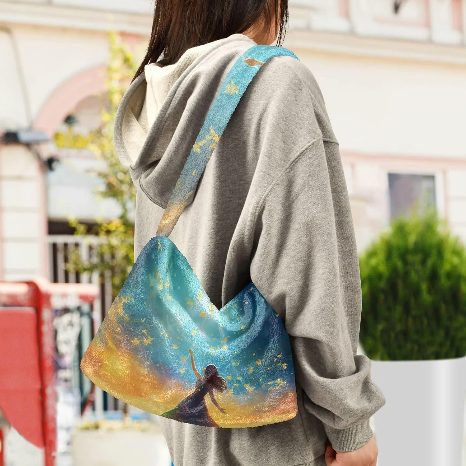 Floral Peony Flowers Lady Shoulder Bag, Handbag Shoulder Bag, Hand Bag for Ladies