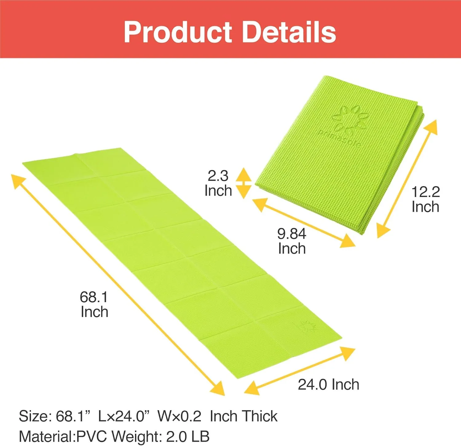 Folding Yoga Travel Pilates Mat Foldable Easy to Carry to Class Beach Park Tear-resistant Travel Picnics 4mm Thick 9 Colors