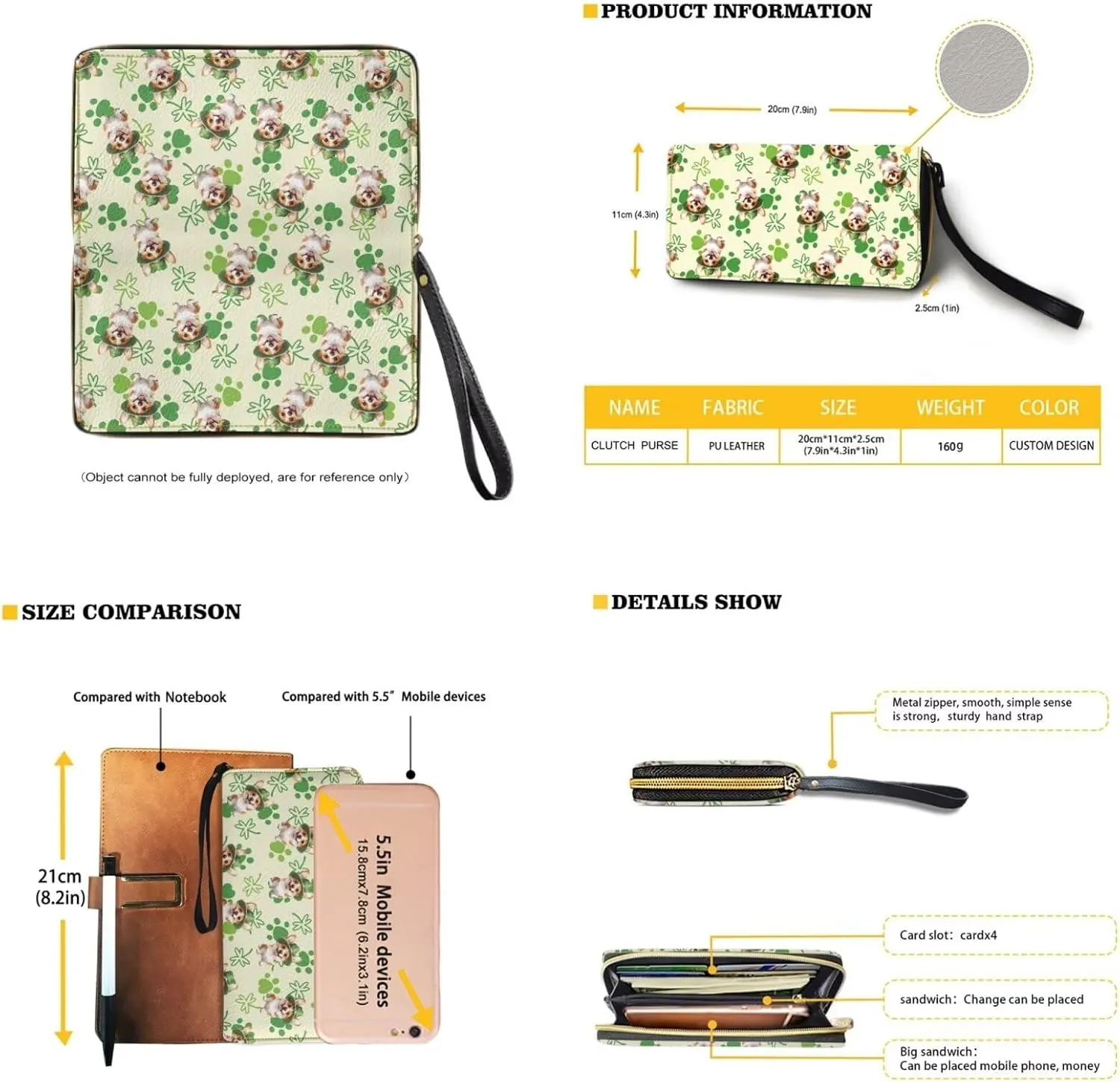 FOR U DESIGNS Crossbody Bags for Women St. Patricks Day Cute Shoulder Purse and Matching Wallet Set