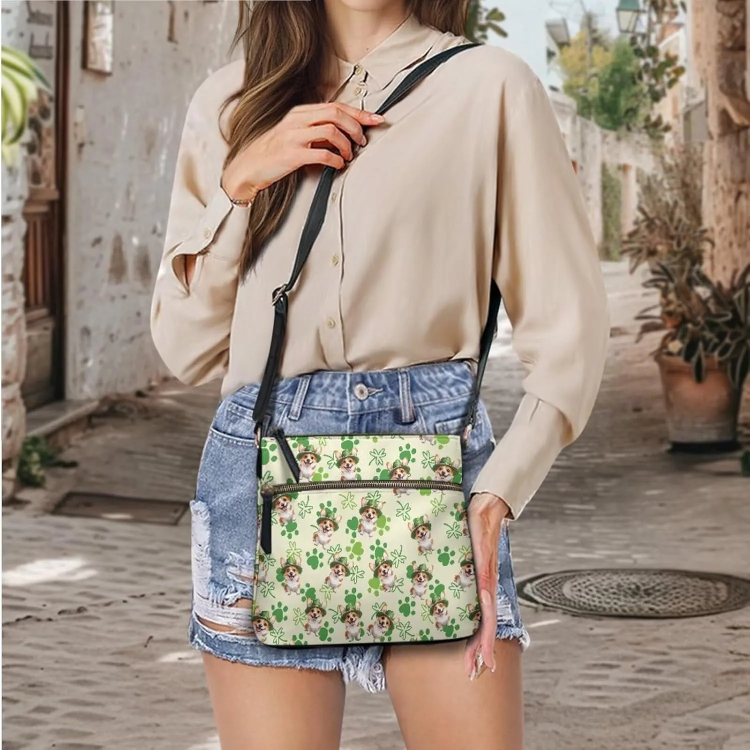 FOR U DESIGNS Crossbody Bags for Women St. Patricks Day Cute Shoulder Purse and Matching Wallet Set