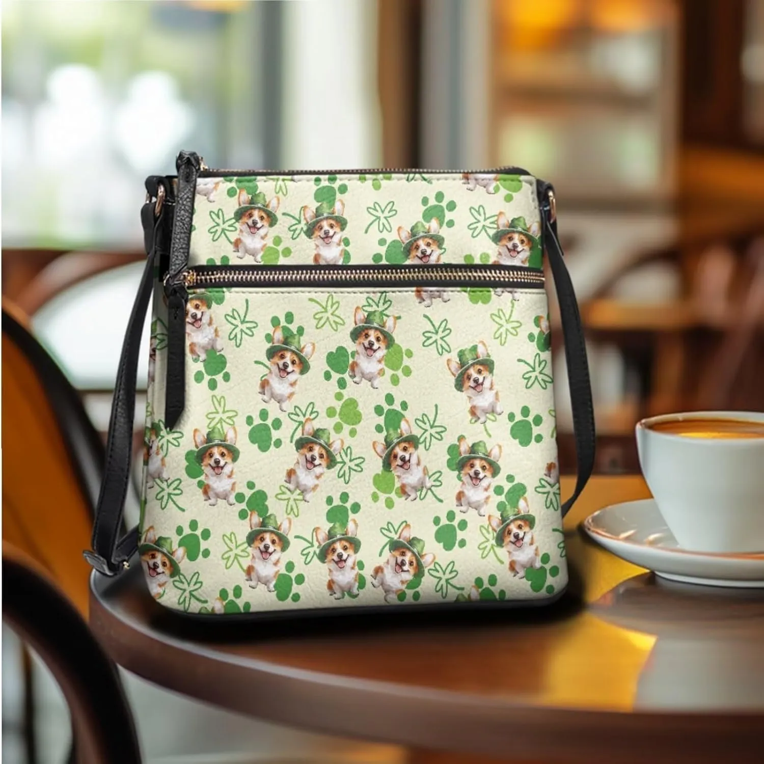 FOR U DESIGNS Crossbody Bags for Women St. Patricks Day Cute Shoulder Purse and Matching Wallet Set