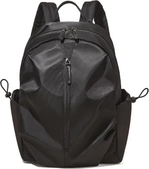 FOXLOVER Fabric Travel Backpack for Women Laptop Large Hiking Stylish Purse Lightweight Two-way Zipper（Black）