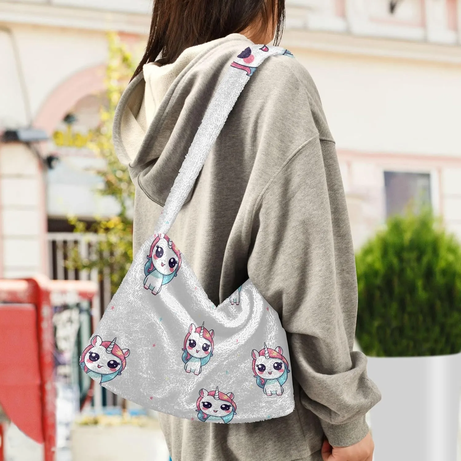 GAIGEO Daisy Flower Floral Polka Dot Womans Shoulder Bag, Woman Handbags, Book Bags for Women
