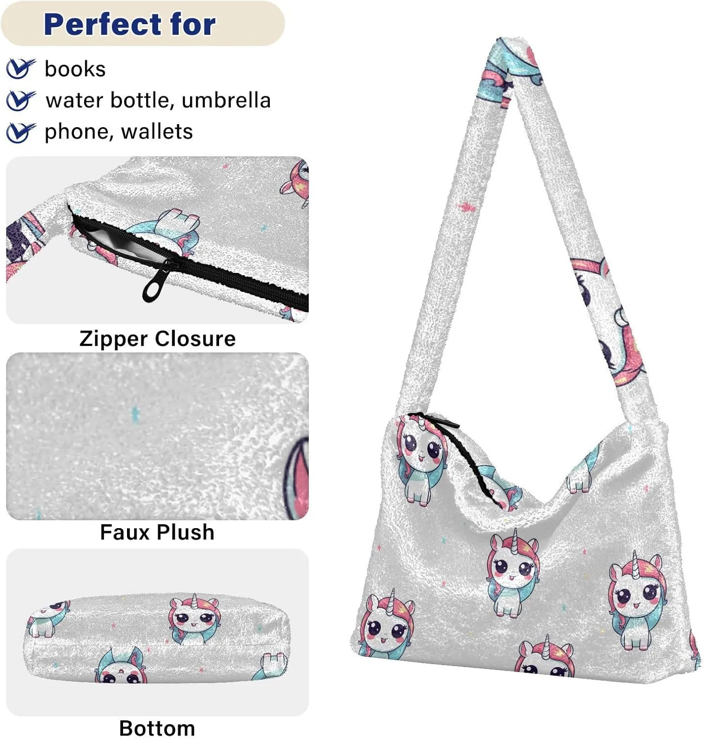 GAIGEO Daisy Flower Floral Polka Dot Womans Shoulder Bag, Woman Handbags, Book Bags for Women