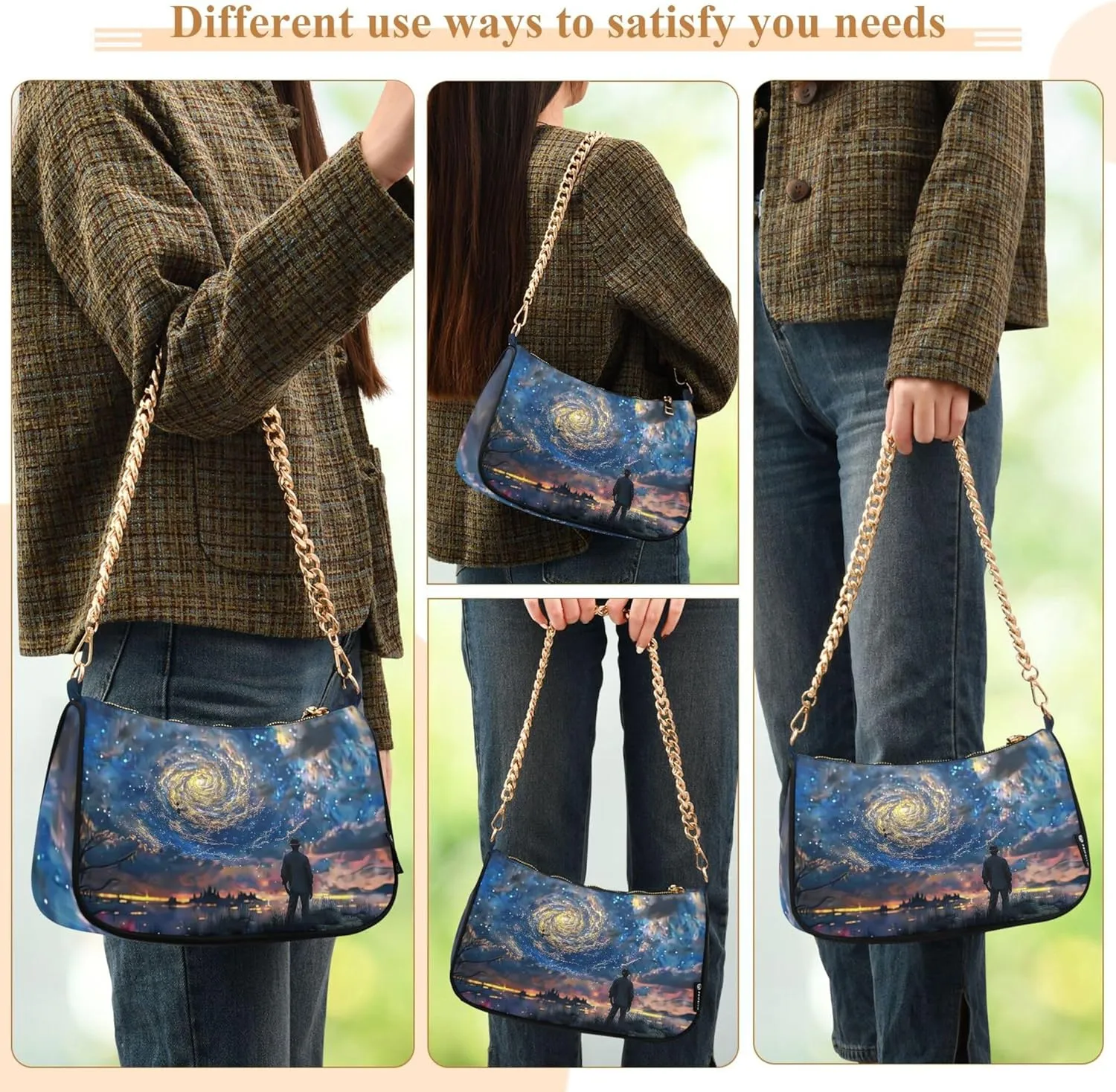 Game Controller Monster Face Medium Purse Hobo Party Purses Womens Ladies Handbags Chain Cute Shoulder Bag