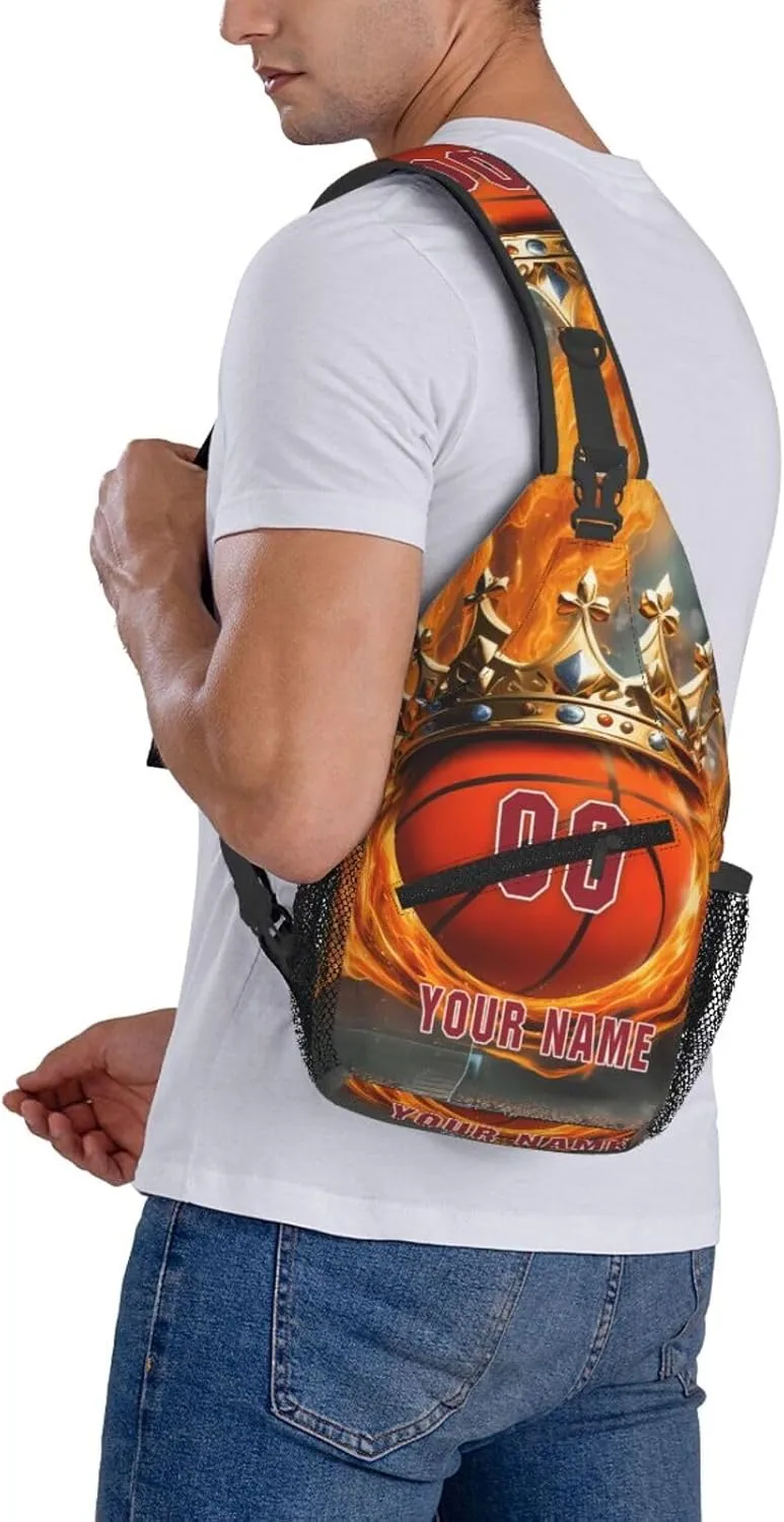 Generic Basketball Sling Bag Basketball Basketball Crossbody Bag Chest Bag Gym Cycling Travel Hiking Daypack For Men Women