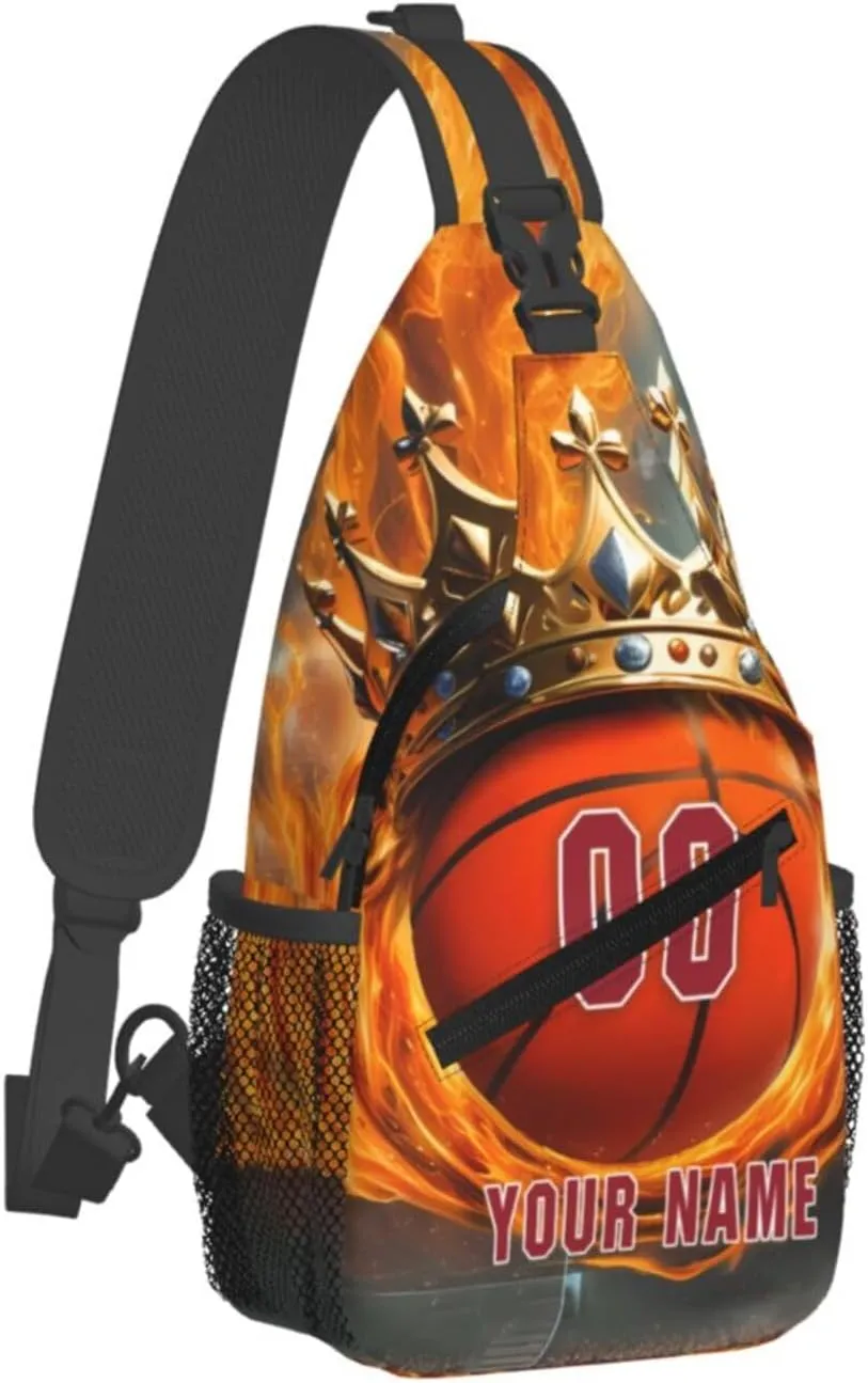 Generic Basketball Sling Bag Basketball Basketball Crossbody Bag Chest Bag Gym Cycling Travel Hiking Daypack For Men Women